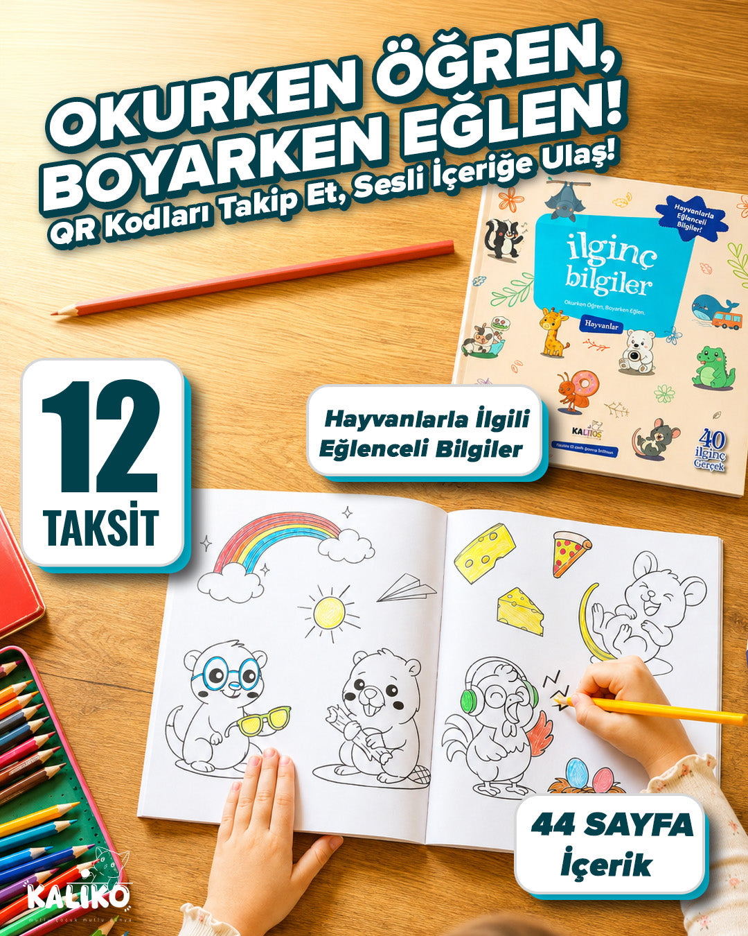 İlginç Bilgiler Boyama Kitabı